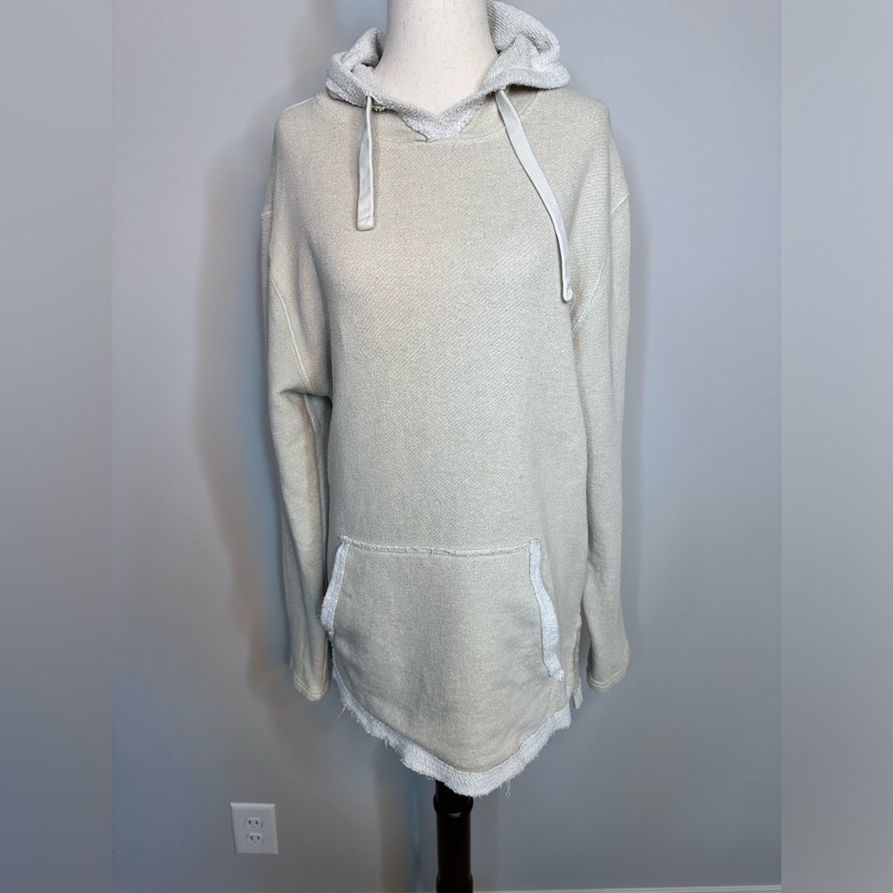 Sz M BDG lightweight hoodie sweatshirt cream stone terry interior